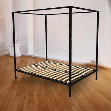 4 Four Poster Queen Bed Frame - 0