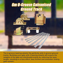 Sliding Gate Hardware Accessories Kit - 6m Track, Wheels, Stopper, Roller Guide-6