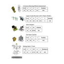 Sliding Gate Hardware Accessories Kit - 6m Track, Wheels, Stopper, Roller Guide-7