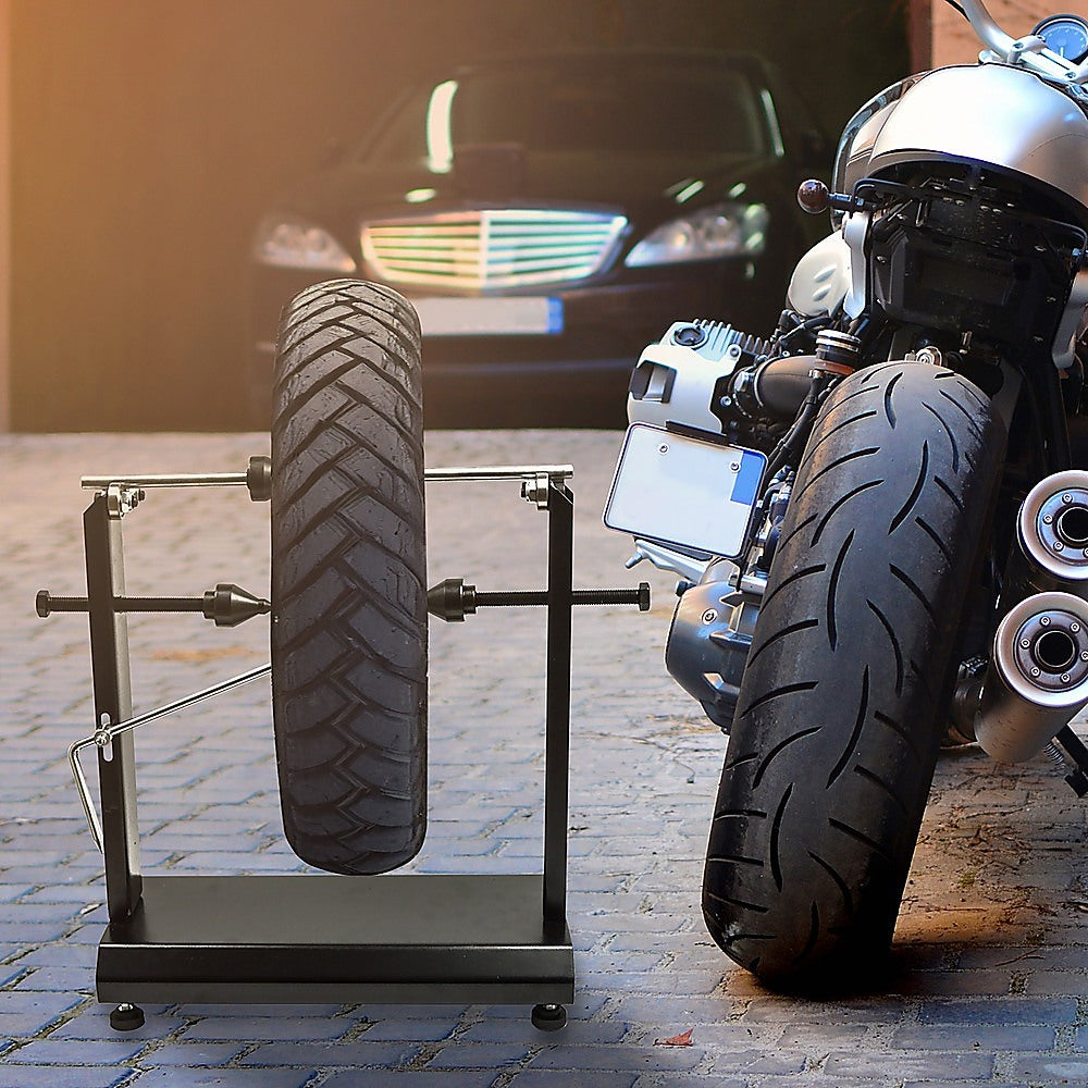 Motorcycle Wheel Balancer Stand Motor Heavy Duty Carbon Steel - 0