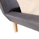 Double Linen Fabric Deluxe Bed Frame Grey-5