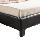 King Single PU Leather Bed Frame Brown-6