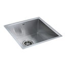 440x440mm Handmade Stainless Steel Undermount / Topmount Kitchen Laundry Sink with Waste-1