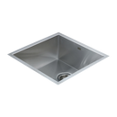 440x440mm Handmade Stainless Steel Undermount / Topmount Kitchen Laundry Sink with Waste-4