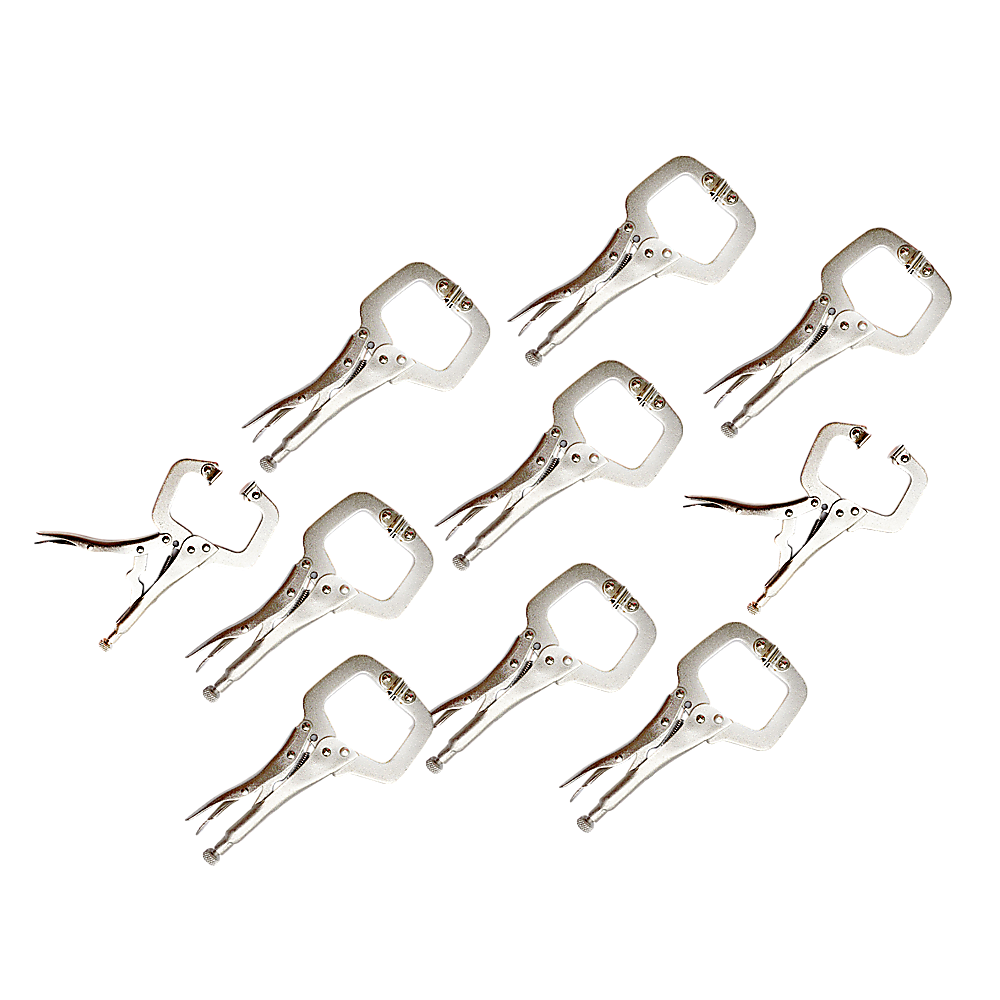 10pc Heavy Duty Steel C-Clamps 6" Mig Welding Locking Plier Vice Grip - 0
