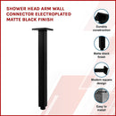 Shower Head Arm Wall Connector Electroplated Matte Black Finish-3