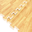 12 Tiles EVA Fitness Home Yoga Gym Interlocking Floor Puzzle Mat - Wood Colour-5