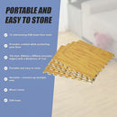 12 Tiles EVA Fitness Home Yoga Gym Interlocking Floor Puzzle Mat - Wood Colour-8