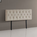 Linen Fabric Double Bed Deluxe Headboard Bedhead - Beige-3