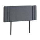 Linen Fabric Double Bed Deluxe Headboard Bedhead - Grey-2