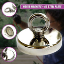 Round Neodymium Fishing Magnet with Countersunk Hole and Eyebolt, 500 LBS pull-8