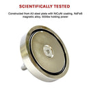 Round Neodymium Fishing Magnet with Countersunk Hole and Eyebolt, 500 LBS pull-11