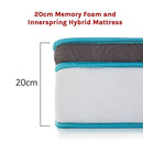 Queen 20cm Hybrid Mattress – Memory Foam and Innerspring Support-6