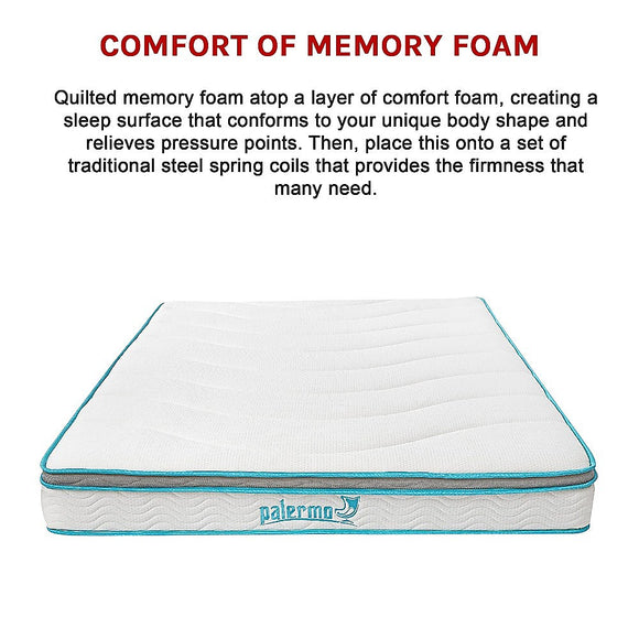 Queen 20cm Hybrid Mattress – Memory Foam and Innerspring Support