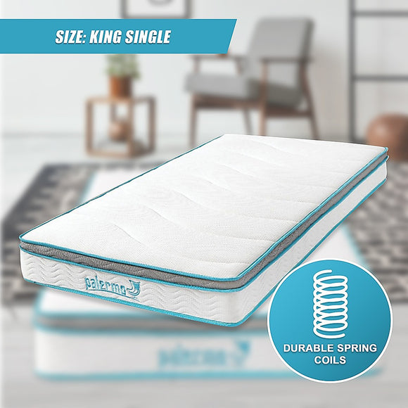 King Single 20cm Hybrid Mattress – Memory Foam and Innerspring Support