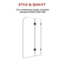 900 x 1450mm Frameless Bath Panel 10mm Glass Shower Screen By Della Francesca-4