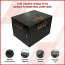 3 IN 1 Black Wood Plyo Games Plyometric Jump Box-3