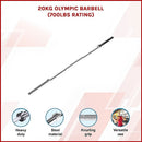 20kg Olympic Barbell 700lb Rated for Powerlifting Home Gym Training-5