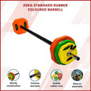 20kg Standard Rubber Coloured Barbell-3
