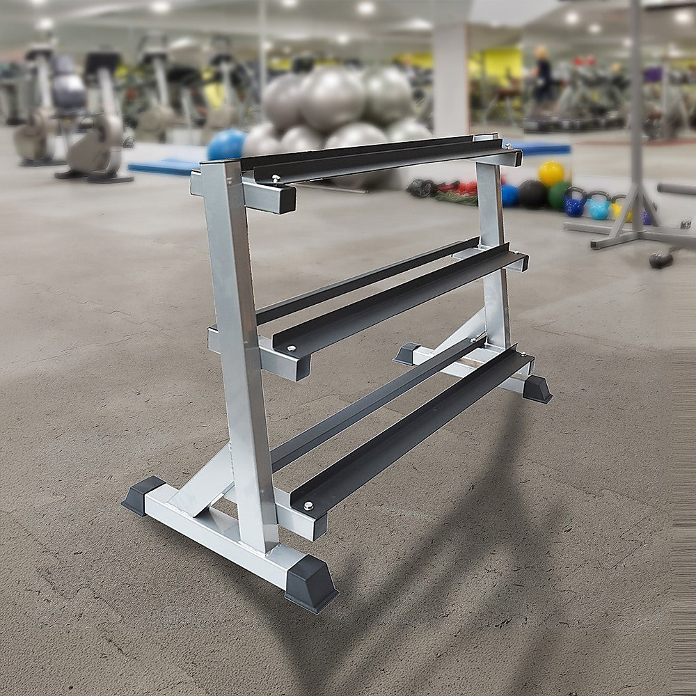 3 Tier Dumbbell Rack for Dumbbell Weights Storage - 0
