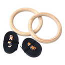Wooden Gymnastic Rings Olympic Gym Strength Training-1