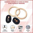 Wooden Gymnastic Rings Olympic Gym Strength Training-3