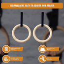 Wooden Gymnastic Rings Olympic Gym Strength Training-8