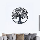 Black Tree of Life Wall Art Hanging Metal Iron Sculpture Garden 60cm-1