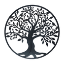 Black Tree of Life Wall Art Hanging Metal Iron Sculpture Garden 60cm-3