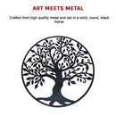 Black Tree of Life Wall Art Hanging Metal Iron Sculpture Garden 60cm-10