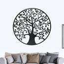Black Tree of Life Wall Art Hanging Metal Iron Sculpture Garden 60cm-2