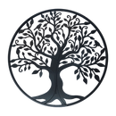 Black Tree of Life Wall Art Hanging Metal Iron Sculpture Garden 60cm-4