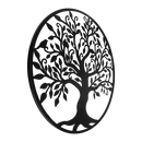 Black Tree of Life Wall Art Hanging Metal Iron Sculpture Garden 60cm-5