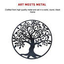 Black Tree of Life Wall Art Hanging Metal Iron Sculpture Garden 99cm-11