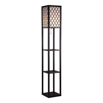 Shelf Floor Lamp - Shade Diffused Light Source with Open-Box Shelves
