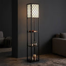 Shelf Floor Lamp - Shade Diffused Light Source with Open-Box Shelves-5