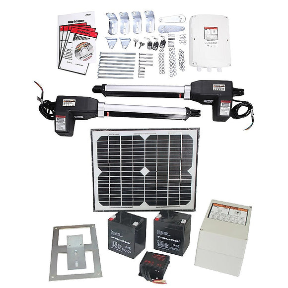 1000KG 10W Solar Double Swing Auto Motor Remote Gate Opener