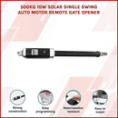 500KG 10W Solar Single Swing Auto Motor Remote Gate Opener-3