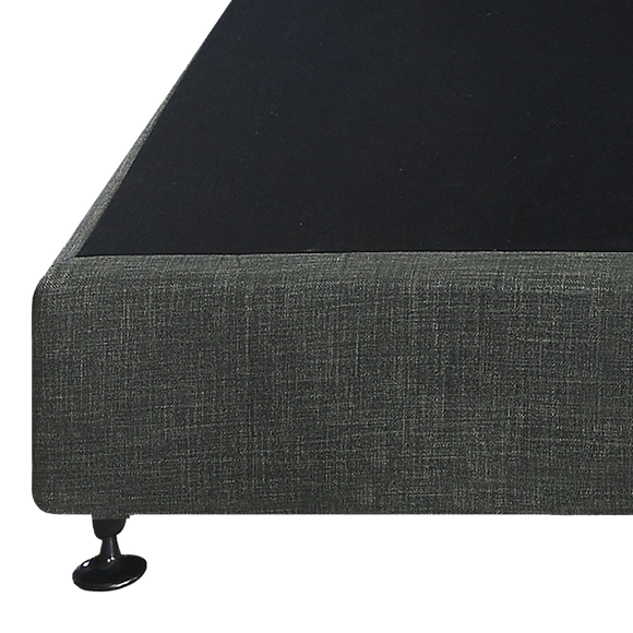 Palermo Queen Ensemble Bed Base Platinum Graphite Linen Fabric