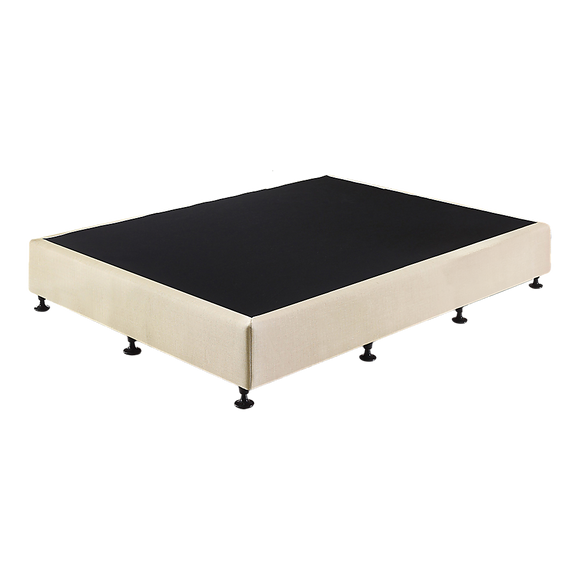 Palermo Queen Ensemble Bed Base Platinum Natural Sand Linen Fabric