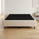 Palermo Queen Ensemble Bed Base Platinum Natural Sand Linen Fabric-5