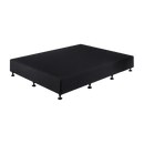 Palermo Queen Ensemble Bed Base Midnight Black Linen Fabric-1