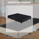 Palermo Queen Ensemble Bed Base Midnight Black Linen Fabric-6