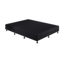 Palermo Queen Ensemble Bed Base Midnight Black Linen Fabric-9