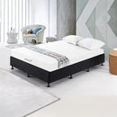 Palermo King Single Ensemble Bed Base Midnight Black Linen Fabric-2