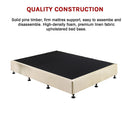 Palermo King Single Ensemble Bed Base Platinum Natural Sand Linen Fabric-7