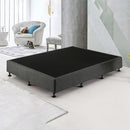 Palermo King Single Ensemble Bed Base Platinum Graphite Linen Fabric-4