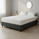 Palermo King Single Ensemble Bed Base Platinum Graphite Linen Fabric-5