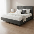 Palermo King Ensemble Bed Base Platinum Graphite Linen Fabric-7