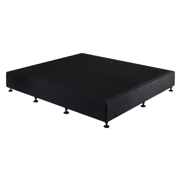 Palermo King Ensemble Bed Base Midnight Black Linen Fabric